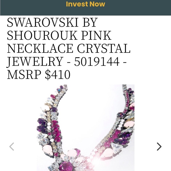 Swarovski, pink statement necklace - new in box, Barbie - Picture 2 of 4
